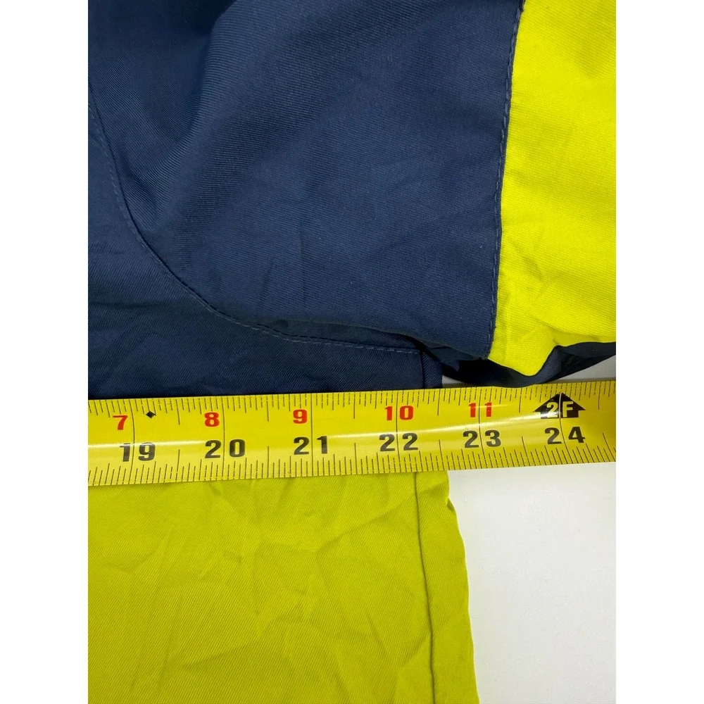 Lands‎ End Squall Grow Along Jacket Boys XL 18-20 Lime Green Navy Fleece Zip Out
